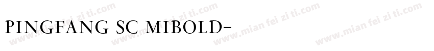 pingfang sc mibold字体转换